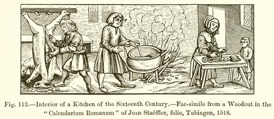 Interior of a Kitchen of the Sixteenth Century by French School