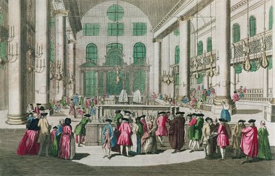 Interior of a Synagogue during the Festival of Purim by French School