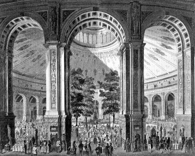 Interior of the Rotunda in Vienna Housing the Universal Exhibition by French School