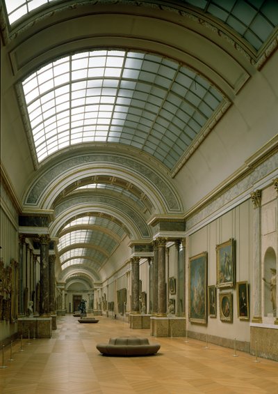 Interior view of the Grande Galerie, 16th-19th century by French School