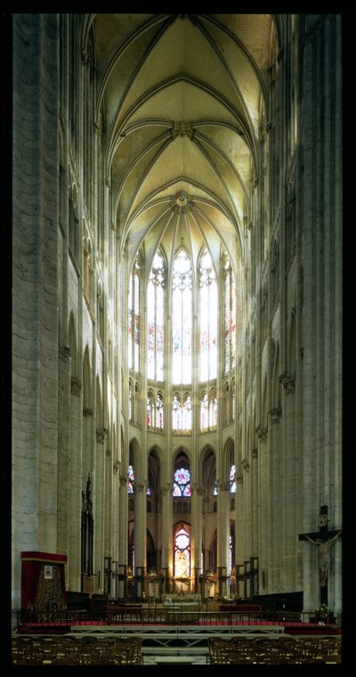 Interior view of the choir, begun after 1284 by French School