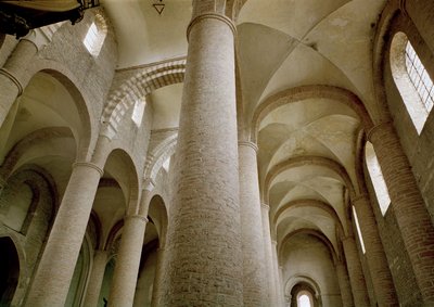 Interior View of the Nave and the Vaulting by French School