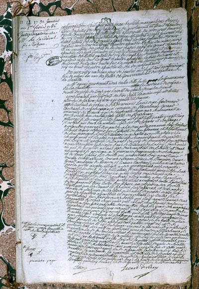Interrogation of Cardinal de Rohan, January 1786 by French School