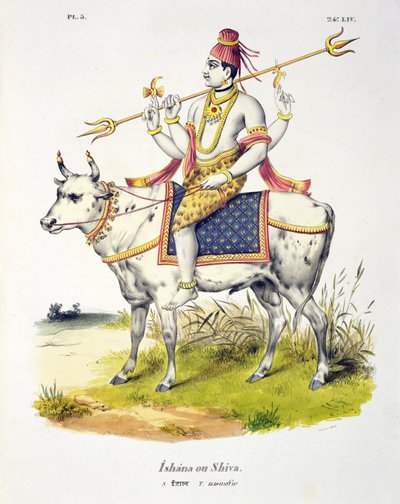 Ishana or Shiva, Engraved by C. de Motte (1785-1836) by French School