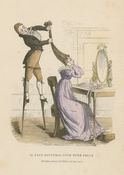 It is necessary to suffer to be beautiful by French School