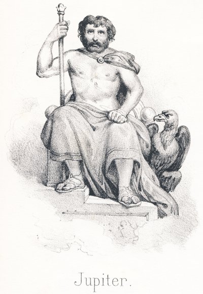 Jupiter: Son of Saturn and Rhee Brotherhood of Titan Child, he was fed by the goat Amalthee by French School