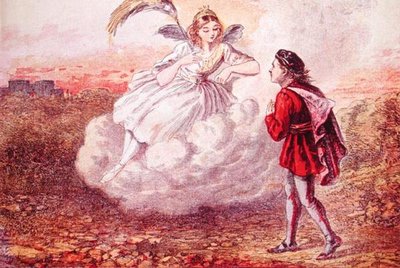 Jacques and the fairy, illustration for the tale 