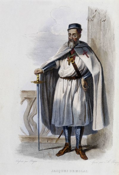 Jacques de Molai (or Molay), last grand master of the Order of the Templars (1243-1314) - in 