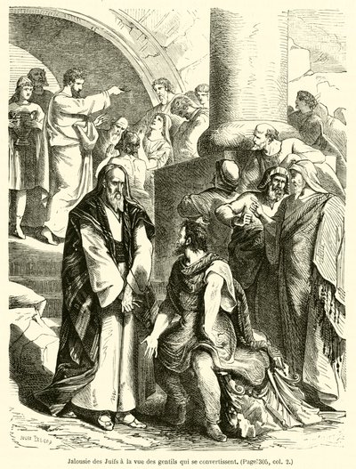 Jealousy of the Jews at the Sight of Gentiles Converting by French School