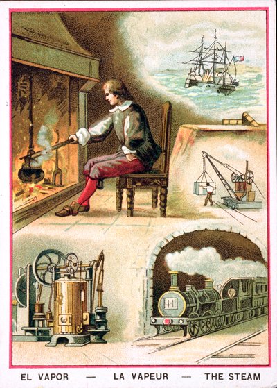 James Watt and Various Uses of Steam by French School