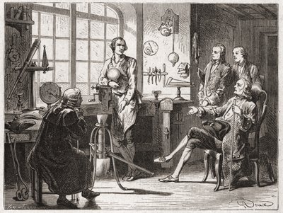 James Watt in his Glasgow shop - in 