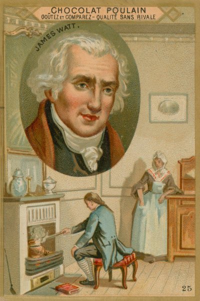 James Watt, Chocolat Poulain Trade Card by French School