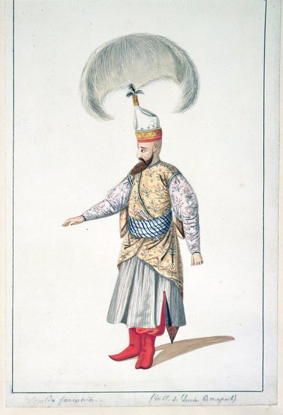 Janissary Officer, Ottoman period, third quarter of 18th century by French School