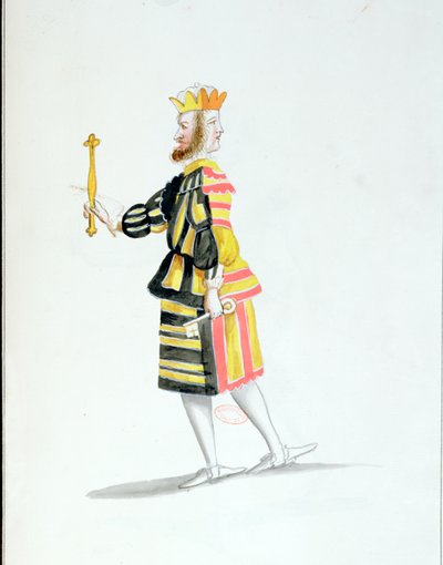 Janus costume for the Ballet de la Nuit by Jean-Baptise Lully danced by Louis XIV by French School