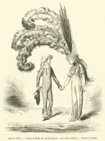 January 1796, Seize Fashion as Soon as It Appears (engraving) by French School