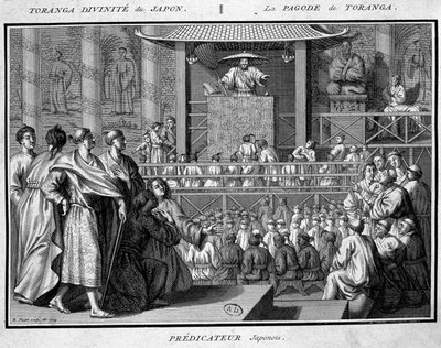 Japanese preachers in Toranga Pagoda, deity of Japan by French School