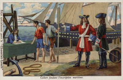 Jean-Baptiste Colbert Establishing the French Naval Register, 17th Century by French School