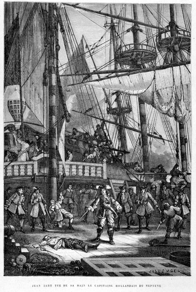 Jean Bart Kills the Dutch Captain of Neptune with His Hand - in 