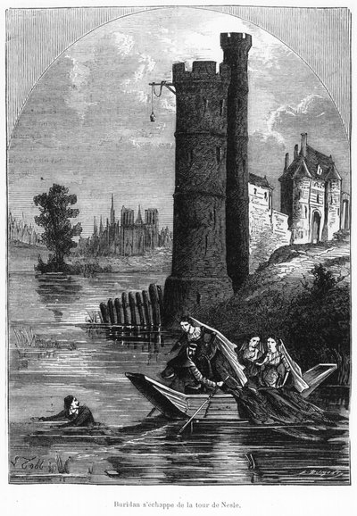 Jean Buridan Escaping from the Tower of Nesle by French School