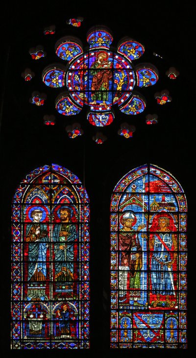 Jean Clement Receives the Ensign from St Denis; St Nicaise and Another Saint by French School