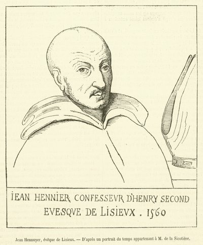 Jean Hennuyer, Bishop of Lisieux (engraving) by French School