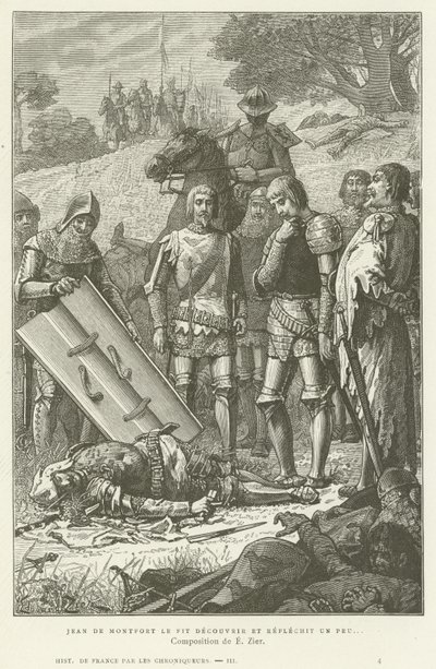 Jean de Montfort Discovering the Body of Charles of Blois after the Battle of Auray, 1364 by French School
