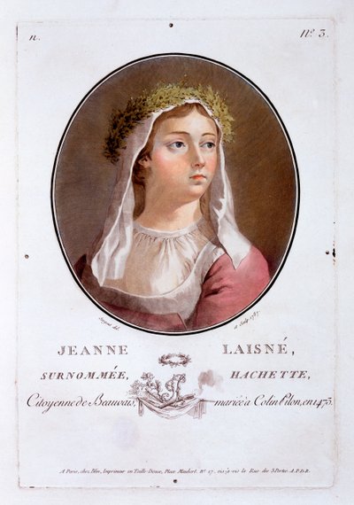 Jeanne Laisne, from Portraits des grands hommes, femmes illustres, et sujets memorables de France by French School