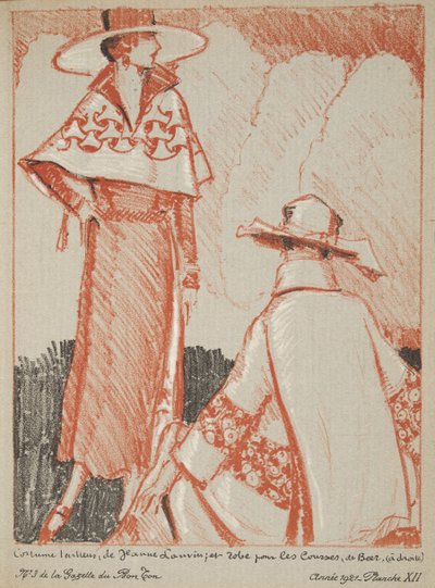 Jeanne Lanvin and etc from a Collection of Fashion Plates by French School