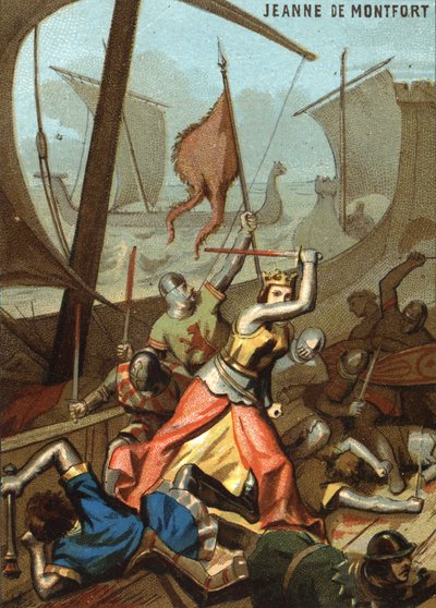 Jeanne de Montfort and La Bretagne (1342): Jeanne de Montfort Supported a Naval Battle Near Guernsey by French School
