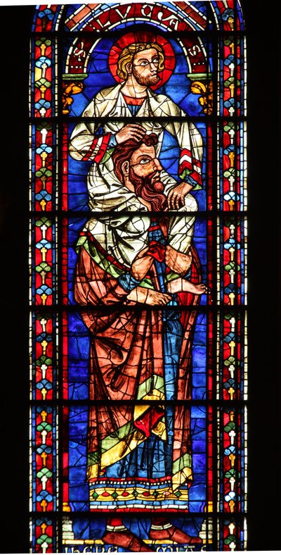 Jeremiah with St Luke on His Shoulders by French School