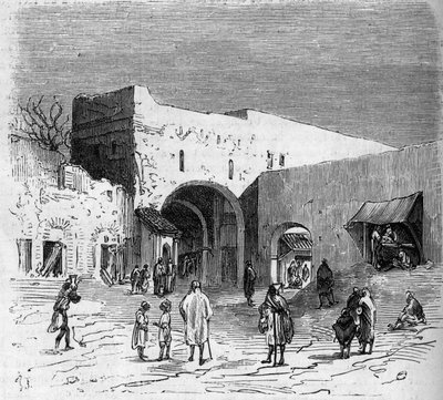 Jewish population of Tetouan (Tetuan) in Morocco: internal view of the Jewish barrio by French School