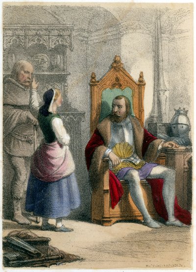 Joan of Arc and her uncle Durand - Lapart to Captain Beaudricourt, governor of Vaucouleurs, 