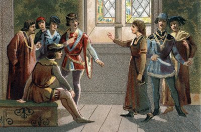 Joan of Arc, arrived at Chinon recognized in Charles VII (1403-1461), who had been in the crowd of courtiers, the future king of France and liberated Orleans by French School
