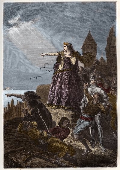 Joanna of Flanders Spots the English Fleet Arriving to Relieve Hennebont by French School