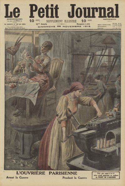 Jobs Done by Parisian Women Workers Before and During the First World War by French School