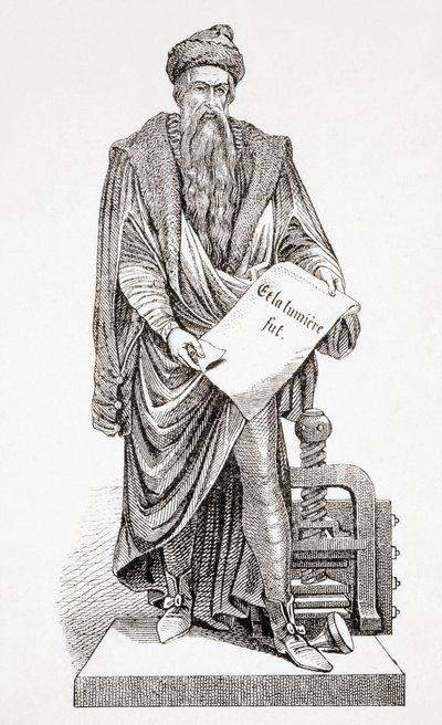 Johannes Gutenberg by French School
