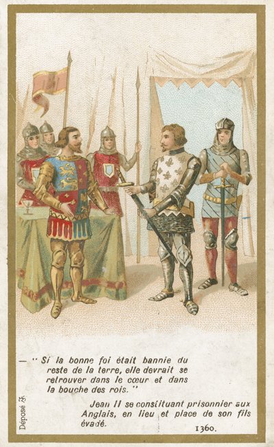 John II, King of France, Prisoner of the English, 1360 by French School