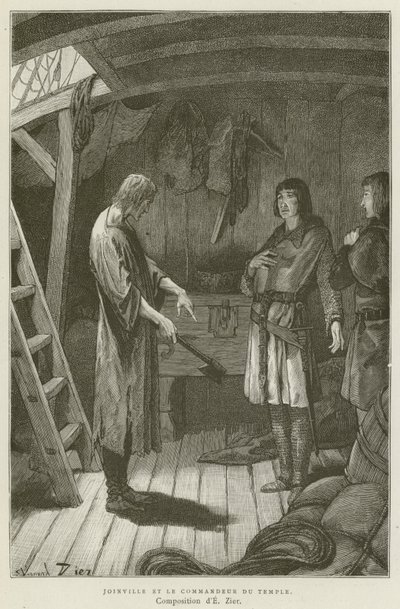 Joinville and the Commander of the Temple by French School
