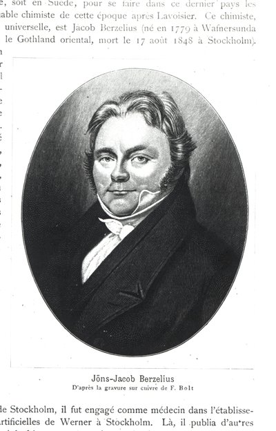 Jons Jakob Berzelius after an engraving by F. Bolt by French School