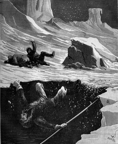Joseph Rene Bellot (1826-1853), French Sailor in the Canadian Arctic Archipelago - Engraving from 