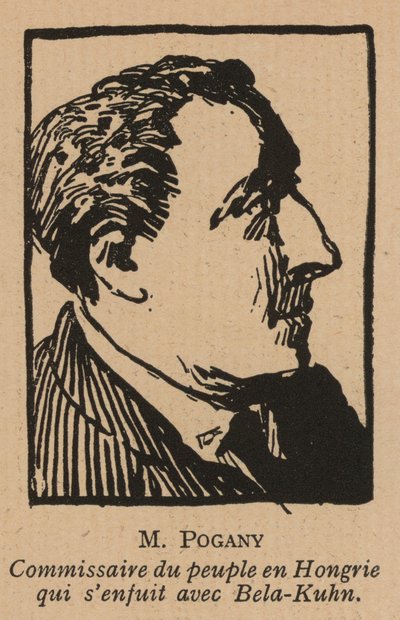 Jozsef Pogany, Hungarian Communist Revolutionary Politician, Member of the Government of the Hungarian Soviet Republic in 1919 by French School