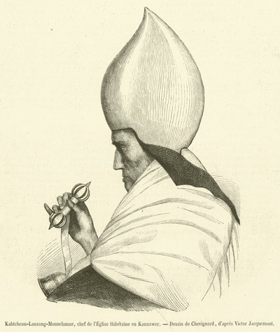 Kahtchenn-Lauzang-Monnelamne, Head of the Tibetan Church in Kannawer by French School