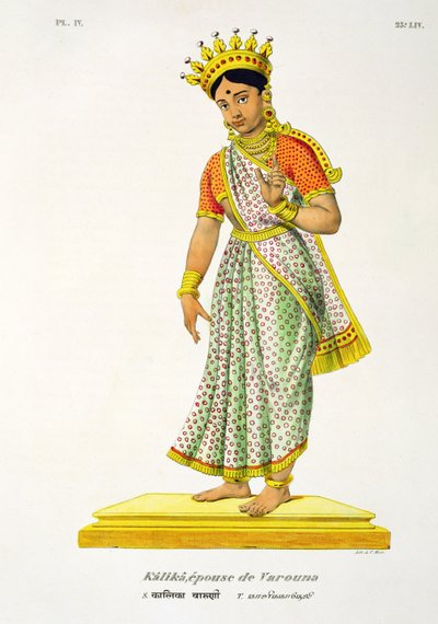 Kalika, wife of Varuna (engraved by C. de Motte) by French School