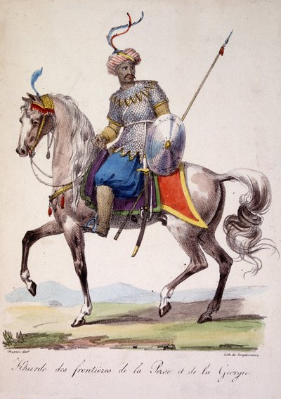 Khurde warrior of the borders of Persia and Georgia, early 19th century by French School
