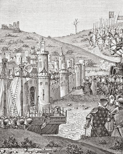 King Charles VII Sets Out to Besiege Harfleur by French School