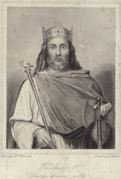 King Chilperic I of Neustria by French School