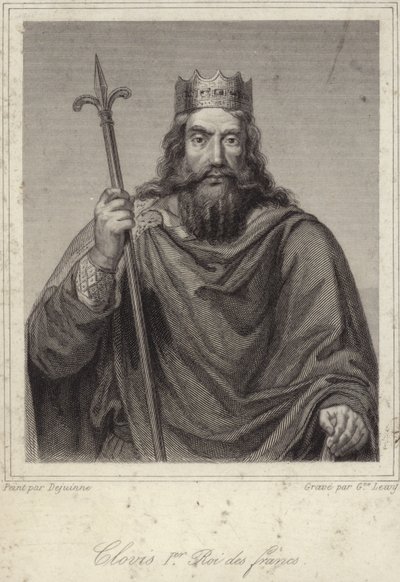 King Clovis I of the Franks by French School