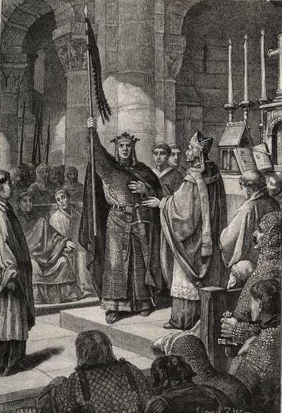 King Louis VII Takes the Oriflame at the Basilica of Saint Denis by French School