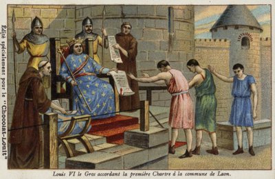 King Louis VI of France Granting the First Charter to the Town of Laon, 1128 by French School