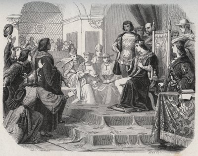 King Louis XII proclaimed father of the people to the States General of Tours on 14 May 1506 by French School